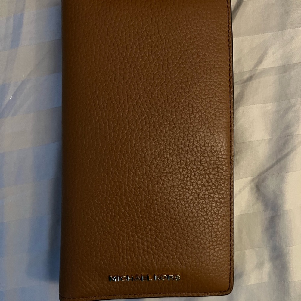 Michael Kors Tan Leather Clutch